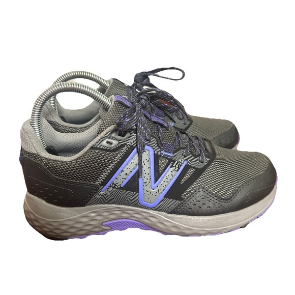 New Balance T410 Gray Purple Athletic Trail Running Shoes Women's Size 7.5 - Picture 1 of 7